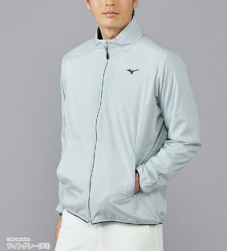 【11/27まで エントリー/抽選で最大100%ポイントバック】 ミズノ MIZUNO ゴルフウエア メンズ ブルゾン ネクスライトエア ストレッチ 撥水 軽量 「 E2MEC505 」 2025秋冬モデル 【当店在庫品】