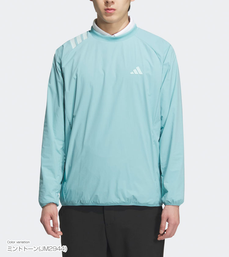【11/18 エントリー/抽選で最大100%ポイントバック】 アディダス ゴルフ adidas Golf ゴルフウエア メンズ プルオーバー ストレッチ 撥水 スリーストライプス ウィンド 「 JVU99 」 2025秋冬モデル 【当店在庫品】