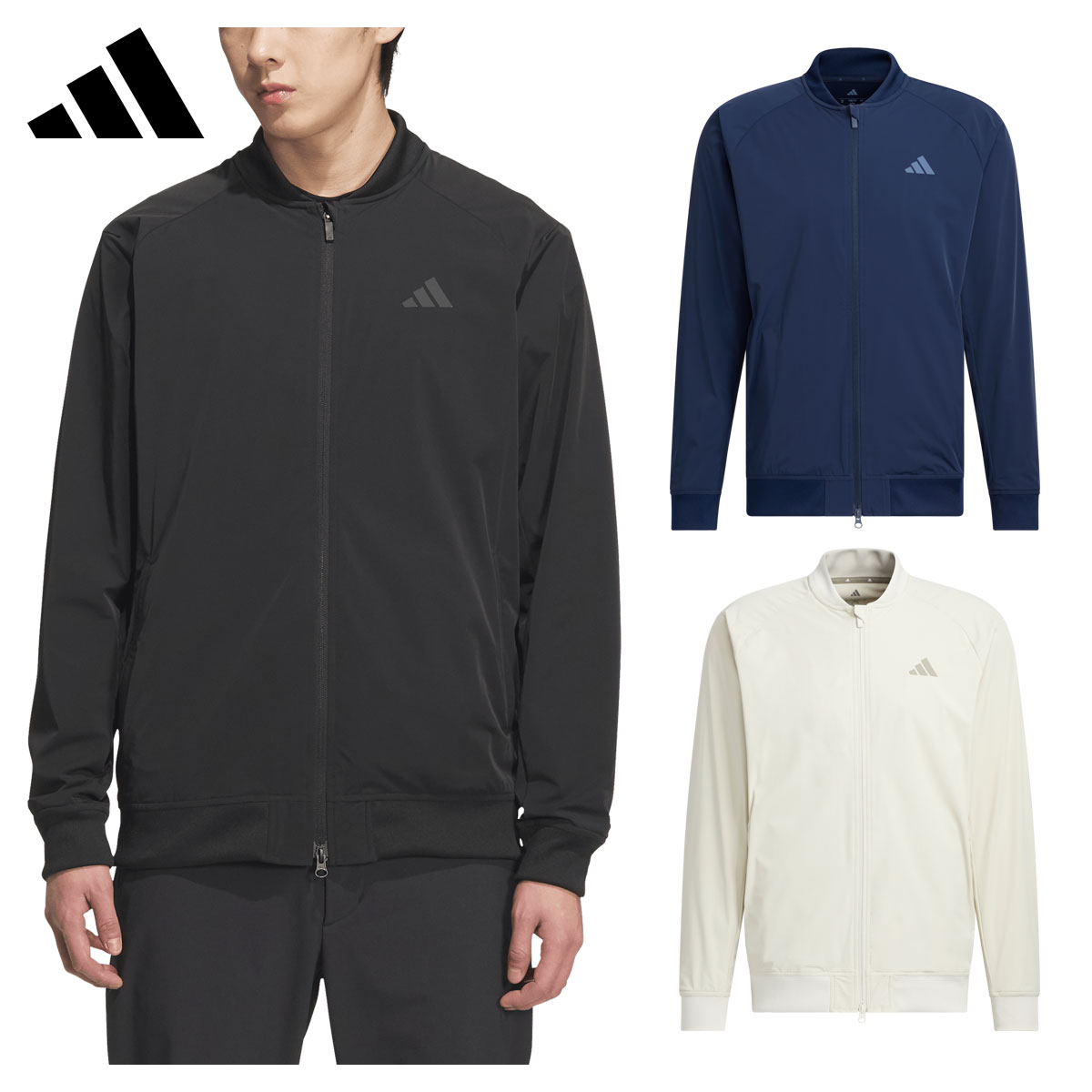 【11/20 エントリー/抽選で最大100%ポイントバック】 アディダス ゴルフ adidas Golf ゴルフウエア メンズ ジャケット ストレッチ 撥水 フルジップ 「 JVV00 」 2025秋冬モデル 【当店在庫品】