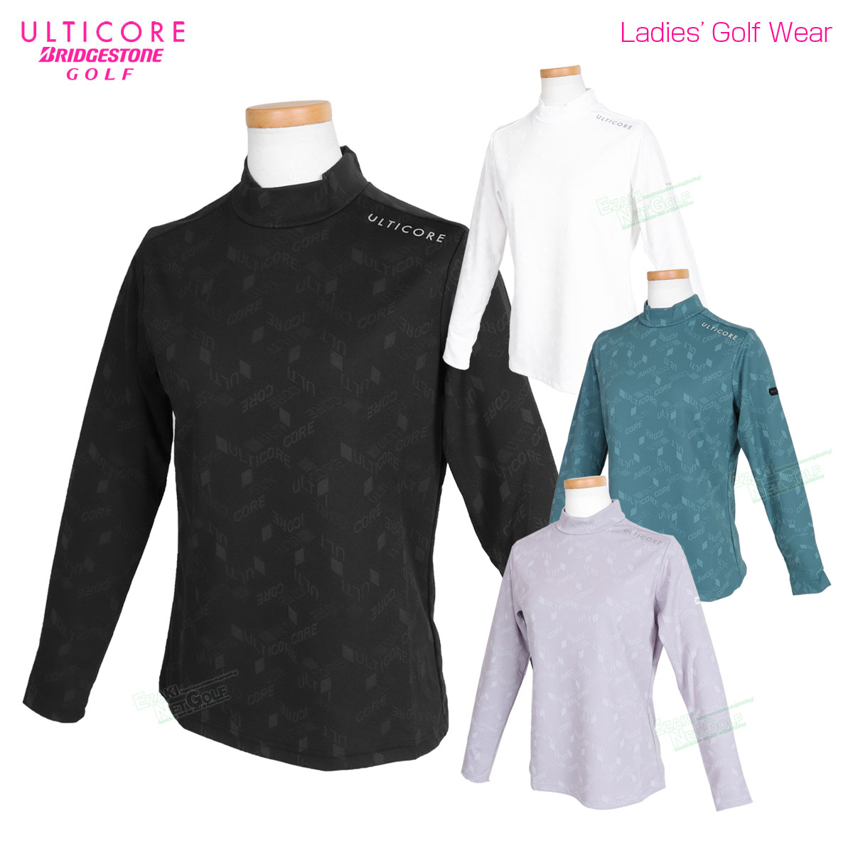 【11/4～11/11限定!エントリーで最強翌日配送商品10倍!】 ブリヂストンゴルフ アルティコア ULTICORE ゴルフウエア レディス 長袖モックネックシャツ ストレッチ 吸汗速乾 「 FBL04F 」 2025秋冬モデル 【当店在庫品】