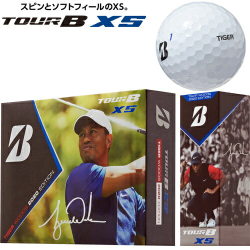 2020年数量限定モデル日本正規品！ブリヂストンゴルフツアービー シリーズTiger Woods 2020 Editionゴルフボール1ダース(12個入り)「BRIDGESTONE GOLF TOUR B XS」【あす楽対応】