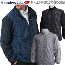 2022年秋冬モデルファウンダースクラブ丸首 長袖 裏トリコット フルZIP ブルゾン撥水加工メンズ ゴルフ ウェア「Founders Club FC-0313...