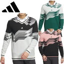 アディダスゴルフアーカイブ グラフィック Vネック長袖セーターメンズ ゴルフ ウェア「ADIDAS GOLF JSC13」【あす楽対応】2024年秋冬モデル