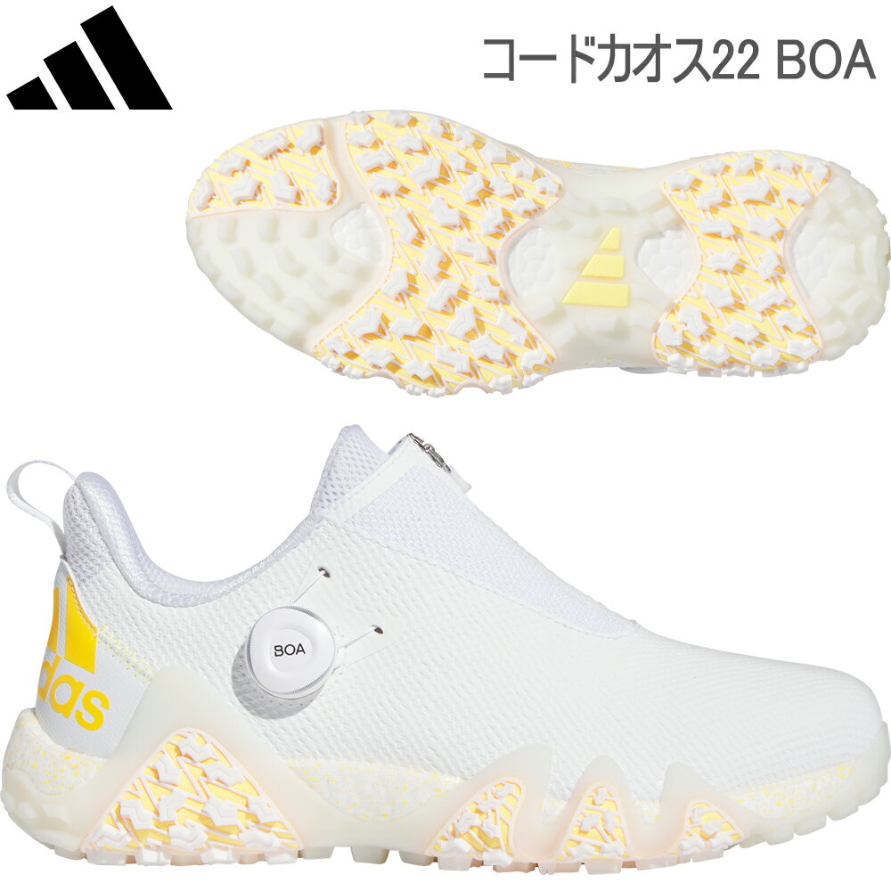 アディダスコードカオス22 ボアスパイクレス メンズ ゴルフシューズ「Adidas CODECHAOS BOA SPIKELESS GOLF SHOES」LVL63【あす楽対応】2024年春夏モデル日本正規品