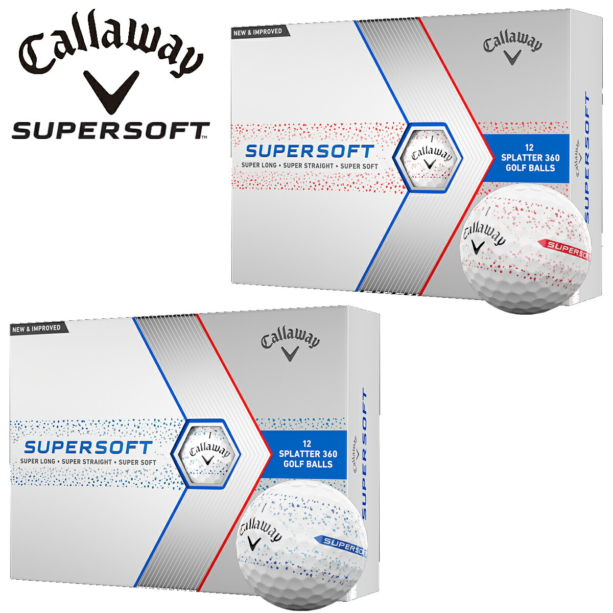 キャロウェイスーパーソフトスプラッター ゴルフボール1ダース12個入りCALLAWAY SUPERSOFT SPLATTER 360【あす楽対応】2024年モデル日本正規品