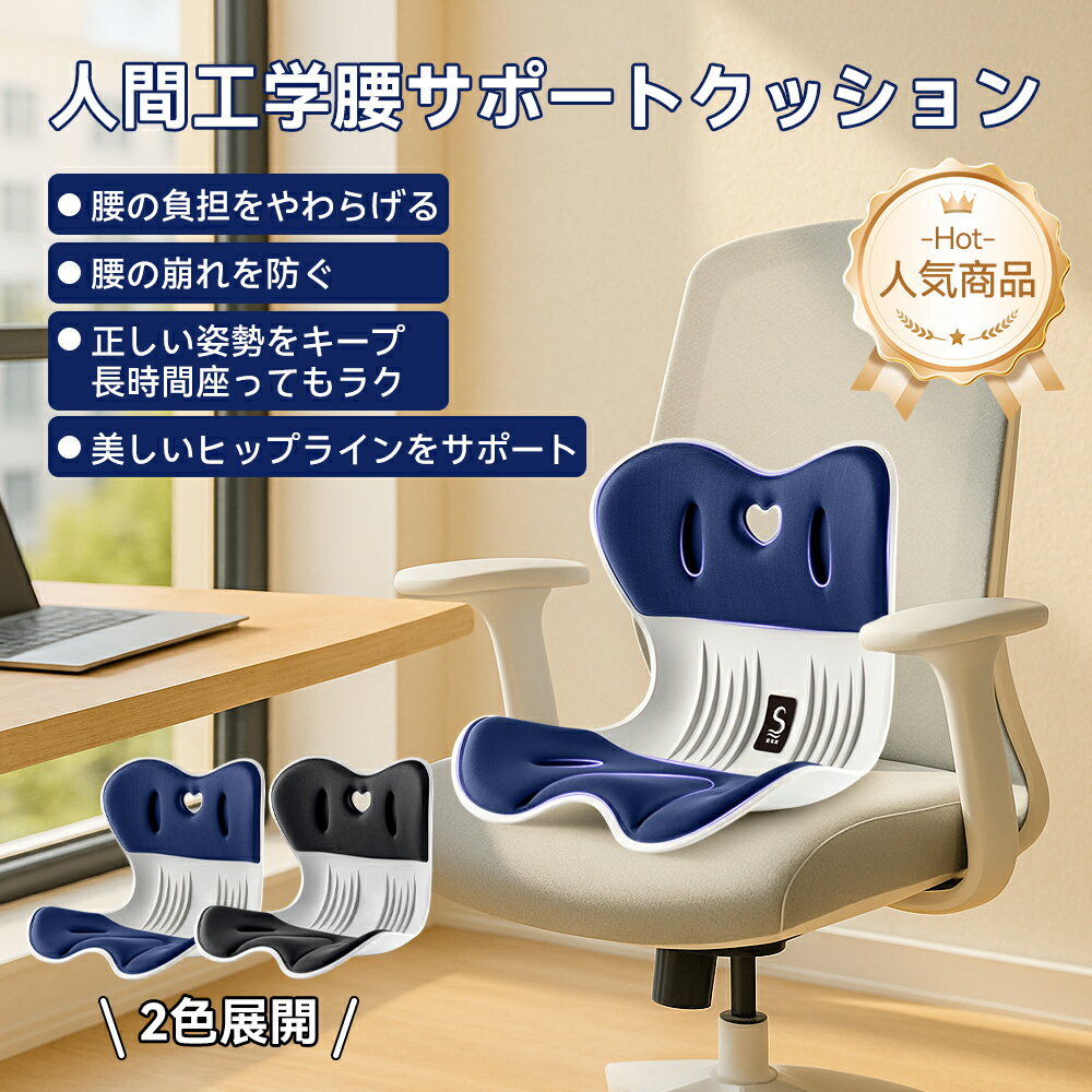 【理学療法士推薦】姿勢ケアシート 姿勢矯正 椅子 サポートチェア 骨盤矯正 姿勢サポートチェア 座椅子 腰が痛くならない 高反発メモリー綿 腰当て 姿勢補正 クッション 軽量 持ち運び簡単 人体工学設計 猫背改善 疲れない椅子