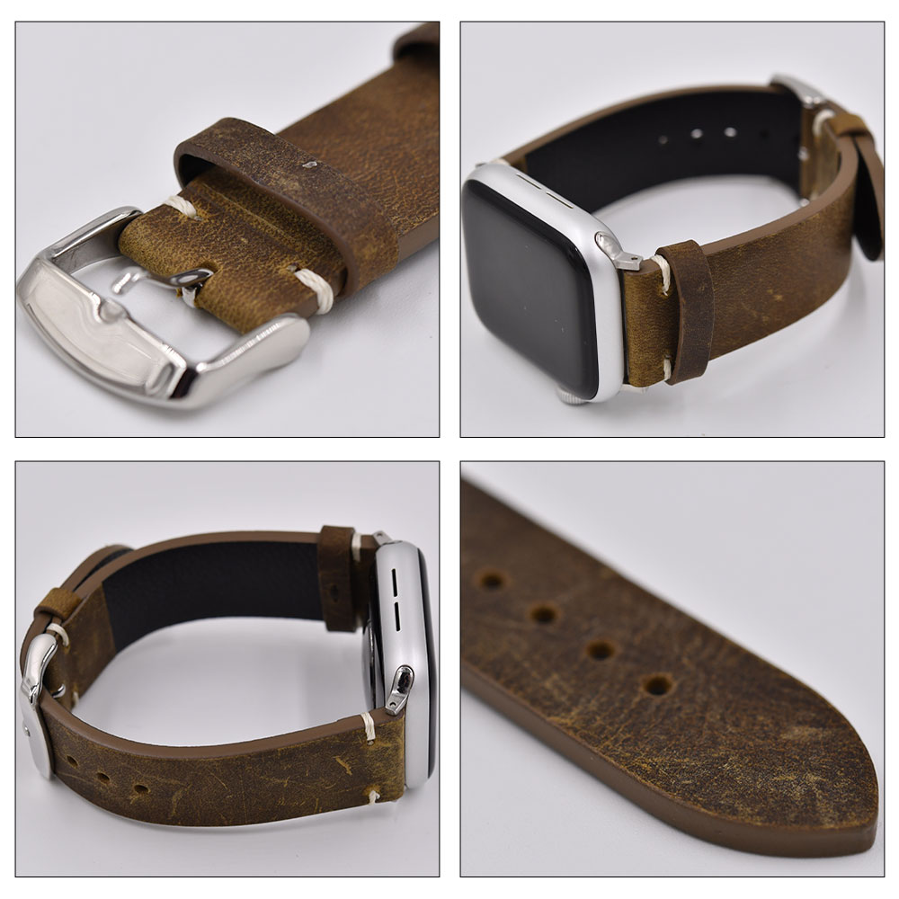 【全商品ポイントアップ中】アップルウォッチ レザーバンド 本革 クレイジーホース 38mm 40mm 41mm 42mm 44mm 45mm 46mm 49mm アクセサリー 腕時計ベルト apple watch SE ultra2 メンズ レディース 2