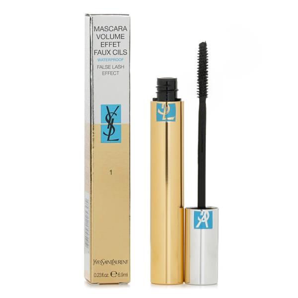 防水 - イヴ サン ローラン マスカラ ボリューム エフェクト フォー シル ウォータープルーフ 1 チャコール ブラック 6.9ml 【海外通販】