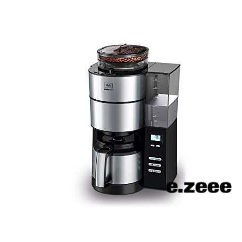メリタ ミル付き全自動コーヒーメーカー アロマフレッシュサーモ 210杯用 ブラック AFT1021-1B