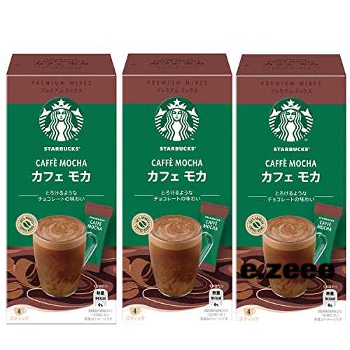 ネスレ スターバックス* プレミアムミックス カフェ モカ スティックコーヒー 4P *3箱