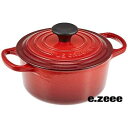 ルクルーゼ 鋳物ホーロー鍋 色：チェリーレッド サイズ：16cm ル・クルーゼ(Le Creuset) 鋳物 ホーロー 鍋 シグニチャー ココット・ロンド 16 cm チェリーレッド ガス IH オーブン 対応 【日本販売品】