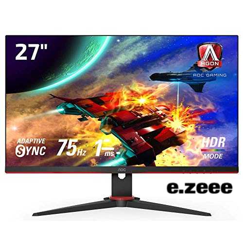 AOC ゲーミング液晶モニター 27G2E5/11 (27インチ/フルHD/IPS/HDMI/DisplayPort/75Hz/応答速度1ms/HDRエフェクトモード/FreeSync/フリッカーフリー/ローブルーモード)