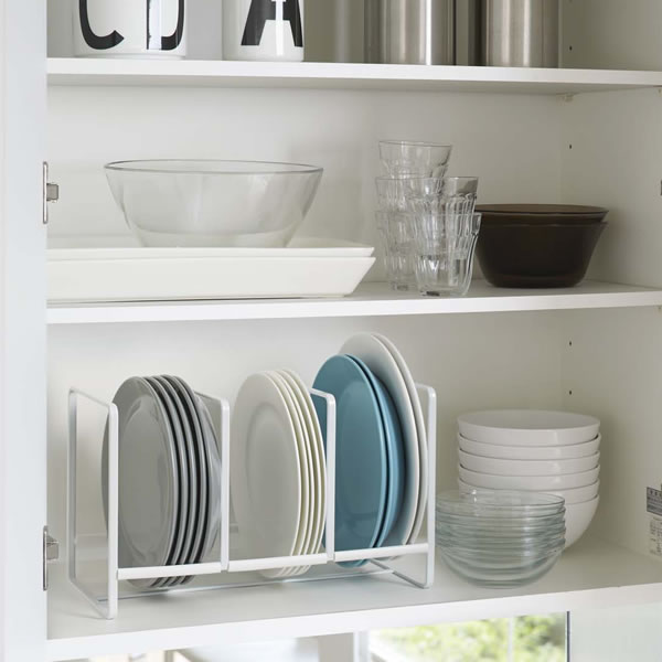 【6月25日はポイント最大10倍祭!!】ディッシュラック DISH RACK tower WIDE L タワー 山崎実業 yamazaki ディッシュスタンド 皿 収納 皿立て 食器立て 食器棚収納 食器収納 おしゃれ キッチン収納 白 ホワイト [2]