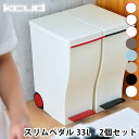 【2000円以上ほぼ送料無料！】ゴミ箱【2個セット】 kcud スリムペダル 30L ごみ箱 ダストBOX ダストボックス くずかご 分別 キッチン 縦型 スリム ふた付 おしゃれ ふた付き インテリア ペダル 楽天 249092