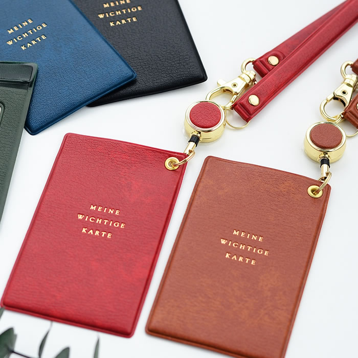 クラシックシリーズ ICパスケース ハイタイド GC034 パスケース リール 社員証 ICカードケース レザー調 薄型