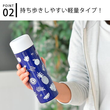 水筒 ステンレスボトル ハレイワ ダイレクトステンレスボトル フルーツ 490ml おしゃれ 保温 ダイレクト 保冷 軽量