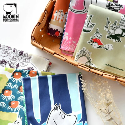 ハンカチ ムーミン ハンカチ QUARTER REPORT クォーターリポート MOOMIN TRIBUTE WORKS 鈴木マサル かわいい はんかち おしゃれ ギフト プレゼント 北欧 レディース キッズ 大判 お弁当包み 女性用 お祝い プレゼント 子供 キャラクター