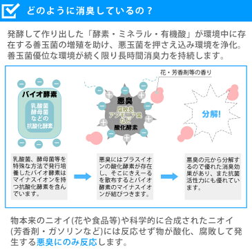 きえーる 空気清浄機 加湿器用 詰め替え 1L 消臭 抗菌 ヌメリ防止 天然成分 100% バイオ酵素 たばこ 玄関 ペット 部屋 オムツ 介護 日本製 環境ダイゼン