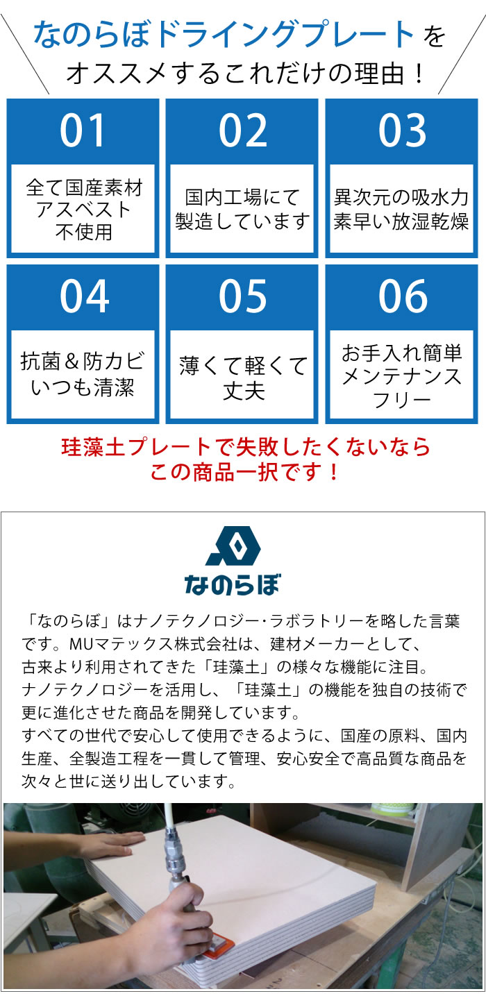 【メーカー公認代理店】珪藻土 キッチン 水切り なのらぼ ドライングプレート A4サ...