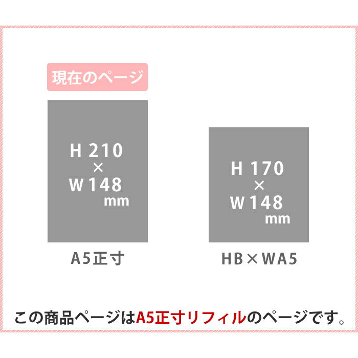 マークス システム手帳 リフィル A5 6穴 ドット方眼メモ 100ページ 詰め替え用 ブラウン ピンク 差し替え用 バレットジャーナル 手帳デコ かわいい inspic