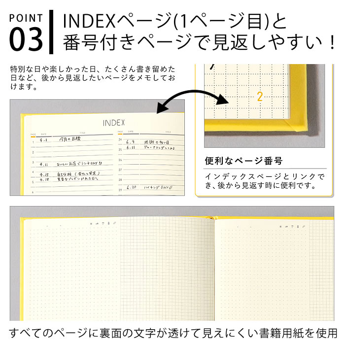 いろは出版SUNNYLOGNOTEサニーノートノートおしゃれ日記帳かわいい日記帳1年SUNNY手帳仕事A5a5文房具フリー日本製シンプル方眼バレットジャーナルおうち時間日記連用日記女性レディース記録ログ大人