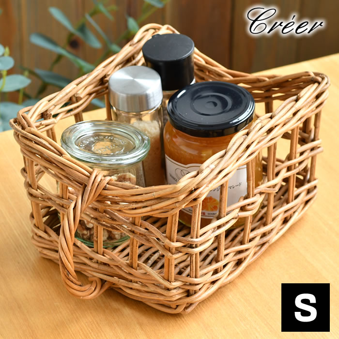 クレエ creer アラログ キッチンストッカーバスケットS バスケット 北欧 収納 ハンドメイド 手作り お..