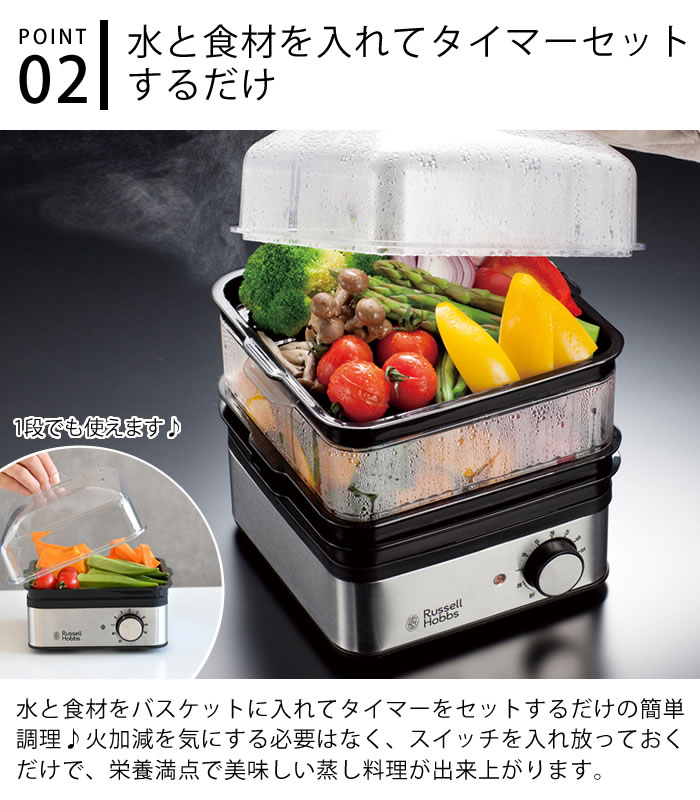 �ڥ�ӥ塼��ŵ�ա� Russell Hobbs ��å���ۥ֥� �ߥ˥������ޡ� ������ �ŵ� 2�� ����Ĵ���� �ա��ɥ������ޡ� �������� ��ʲ���ɻߵ�ǽ �����ޡ���ǽ ���������� �����