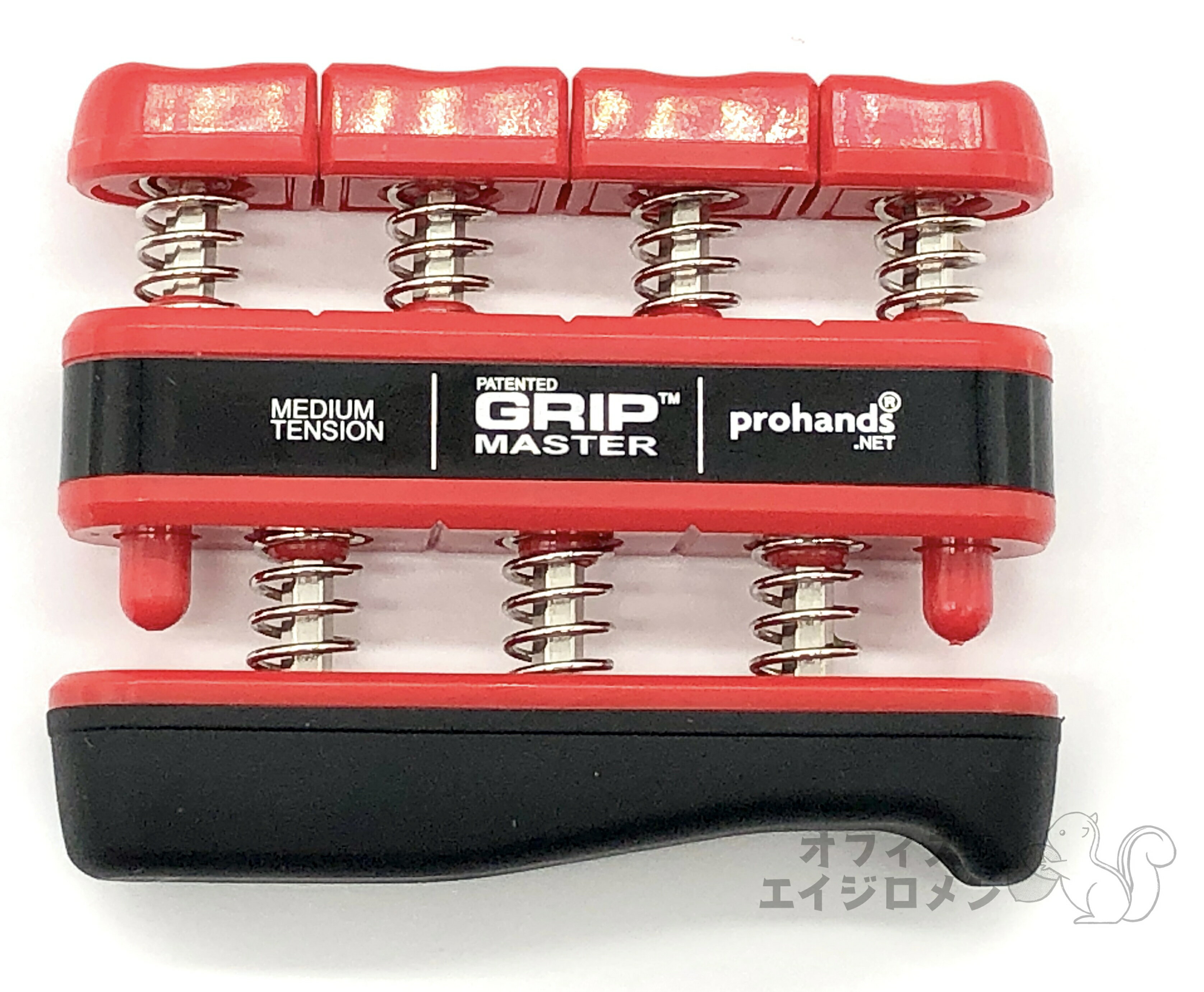 グリップマスター　GRIPMASTER　プロハンズ ハンド・エクササイザー GM-14002ミディアム/RD　赤色 負荷3kg×5本指