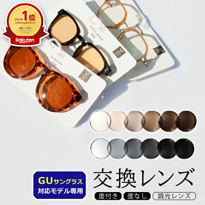 【調光レンズ】着せ替えレンズ GUサングラス対応 交換レンズ 社外品 対応モデル限定 UVカット 度付き 度入り 本製品は株式会社ジーユーの製品ではございません