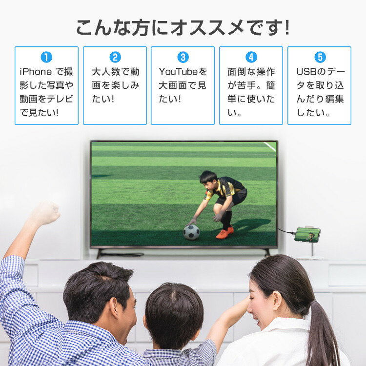 iPhone HDMIケーブル iPhone to HDMI変換ケーブル iPhone/iPad/iPod用 HDMI変換アダプター ケーブル iphone テレビ 接続ケーブル HDMI分配器 アダプタ カーナビ スマホ テレビ 接続 ケーブル HD1080P高解像度 設定不要 スマホ ゲーム TV 対応 送料無料