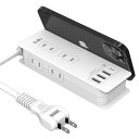 【8台同時充電】電源タップ PD対応 USB コンセント 急速充電 32W 延長コード 4個AC口+3USB充電ポート+1Type-C ポート スマホ 充電器 スマートプラグ コンセントタップ 壁掛け式 スマホホルダー 長さ1m iPhone iPad Android タブレット 安全保護 PSE認証済 旅行 出張 送料無料の商品画像