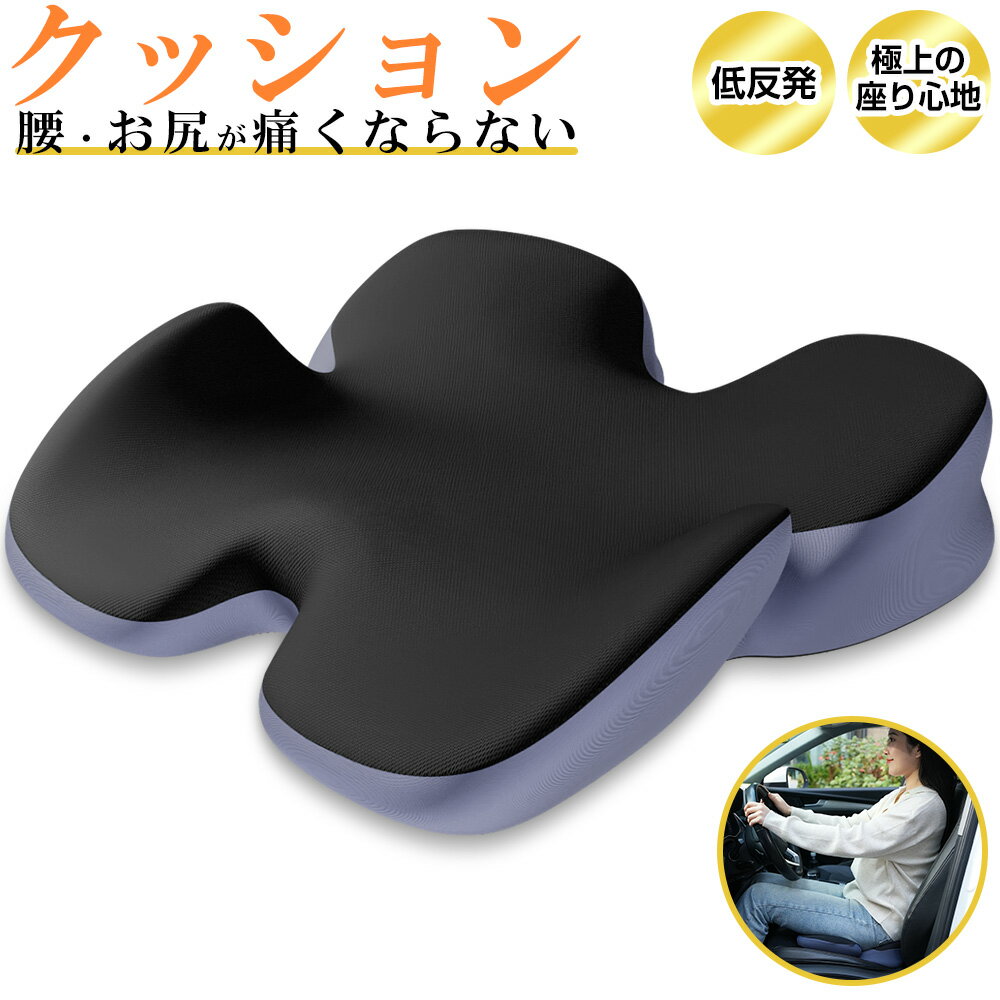 チェアパッド 低反発 クッション 椅子 座布団 シートクッション 大きい チェアクッション 蝶型 骨盤クッション 運転クッション イスクッション 背もたれ 腰 お尻が痛くならない 極厚10cm 体圧分散 滑り止め 通気性 デスクワーク オフィス 自宅 車用 母 父 ギフト 送料無料