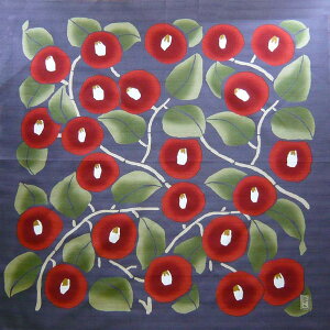 \5%OFFクーポン配布中/風呂敷 大判 90cm サイズ 竹久夢二 つばき グレー 綿シャンタンふろしき 名入れ可 日本製 おしゃれ かわいい 和柄 エコバッグ 折りたたみ コンパクト エコバッグ リュック 一升餅 一生餅 1歳 誕生日 むす美 メール便 送料無料 バレンタイン 2021