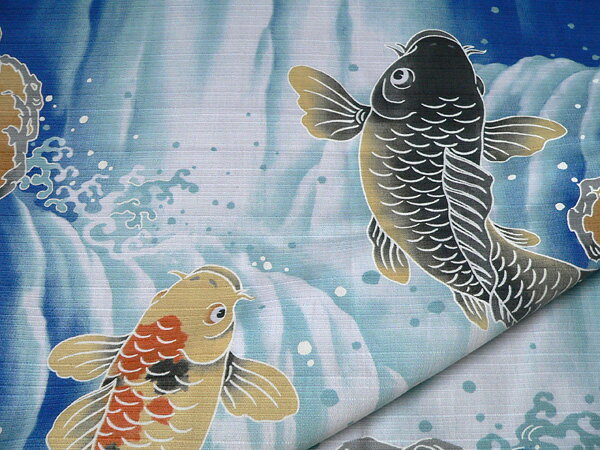 ＼5%OFFクーポン配布中／風呂敷 お弁当 50cm 開運ふろしき 鯉の滝登り こいのぼり 名入れ可 日本製 おしゃれ かわいい 和柄 チーフ ラッピング タペストリー 風呂敷専門店 お土産 プチギフト ポイント消化 メール便 送料無料 バレンタイン 2021格安通販　バレンタイン　人気　ランキング