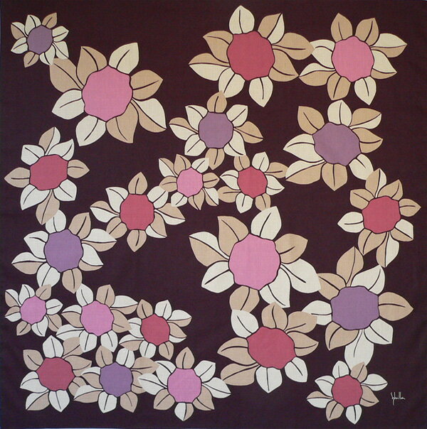 \5%OFFクーポン配布中/風呂敷 大判 サイズ 97cm ニ四巾 シビラ Sybilla 綿 ふろしき CAMELIAS カメリアス 紫 箱無し 名入れ可 日本製 おしゃれ かわいい エコバッグ 折りたたみ コンパクト 子供 一升餅 1歳 誕生日 メール便 送料無料 バレンタイン 2021