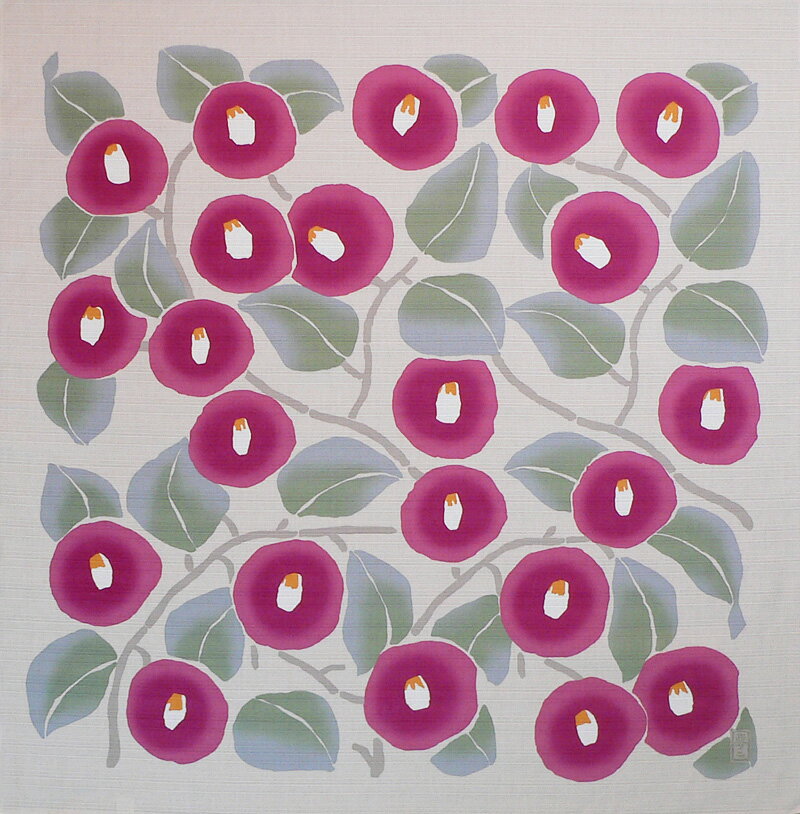 \5%OFFクーポン配布中/風呂敷 大判 90cm サイズ 竹久夢二 つばき ホワイトグレー 綿シャンタンふろしき 名入れ可 日本製 おしゃれ かわいい 和柄 エコバッグ 折りたたみ コンパクト リュック 一升餅 一生餅 1歳 誕生日 むす美 メール便 送料無料 バレンタイン 2021