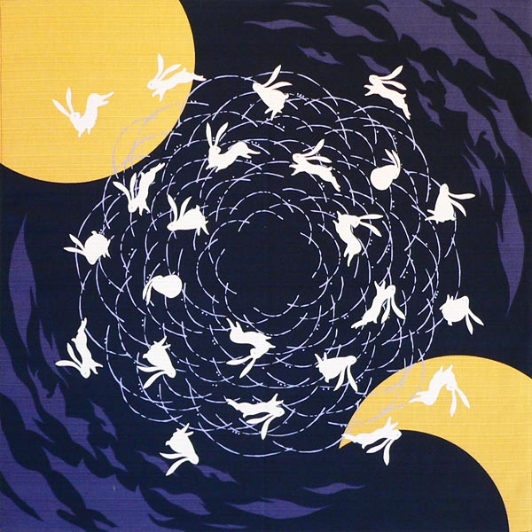 ＼5%OFFクーポン配布中／風呂敷 お弁当 うさぎ柄 50cm 包むと月見うさぎになる 綿 シャンタン 小ふろしき 名入れ可 日本製 おしゃれ かわいい 和柄 チーフ ラッピング 風呂敷専門店 お土産 プチギフト ポイント消化 メール便 送料無料 バレンタイン 2021格安通販　バレンタイン　人気　ランキング