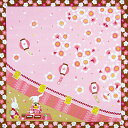 風呂敷 50cm タペストリー 桜 壁掛け 小風呂敷 うさぎのお花見 さくら 綿小ふろしき ピンク 名入れ可 日本製 4月 春 おしゃれ かわいい 和柄 和風 ...