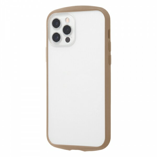 iPhone 12・12 Pro 国内メーカー品 耐衝撃 ハイブリッド Puffull クリア ベージュ スマホケース 携帯ケース けいたいケース アイフォン12 アイフォン12プロ ドコモ au ソフトバンクのサムネイル