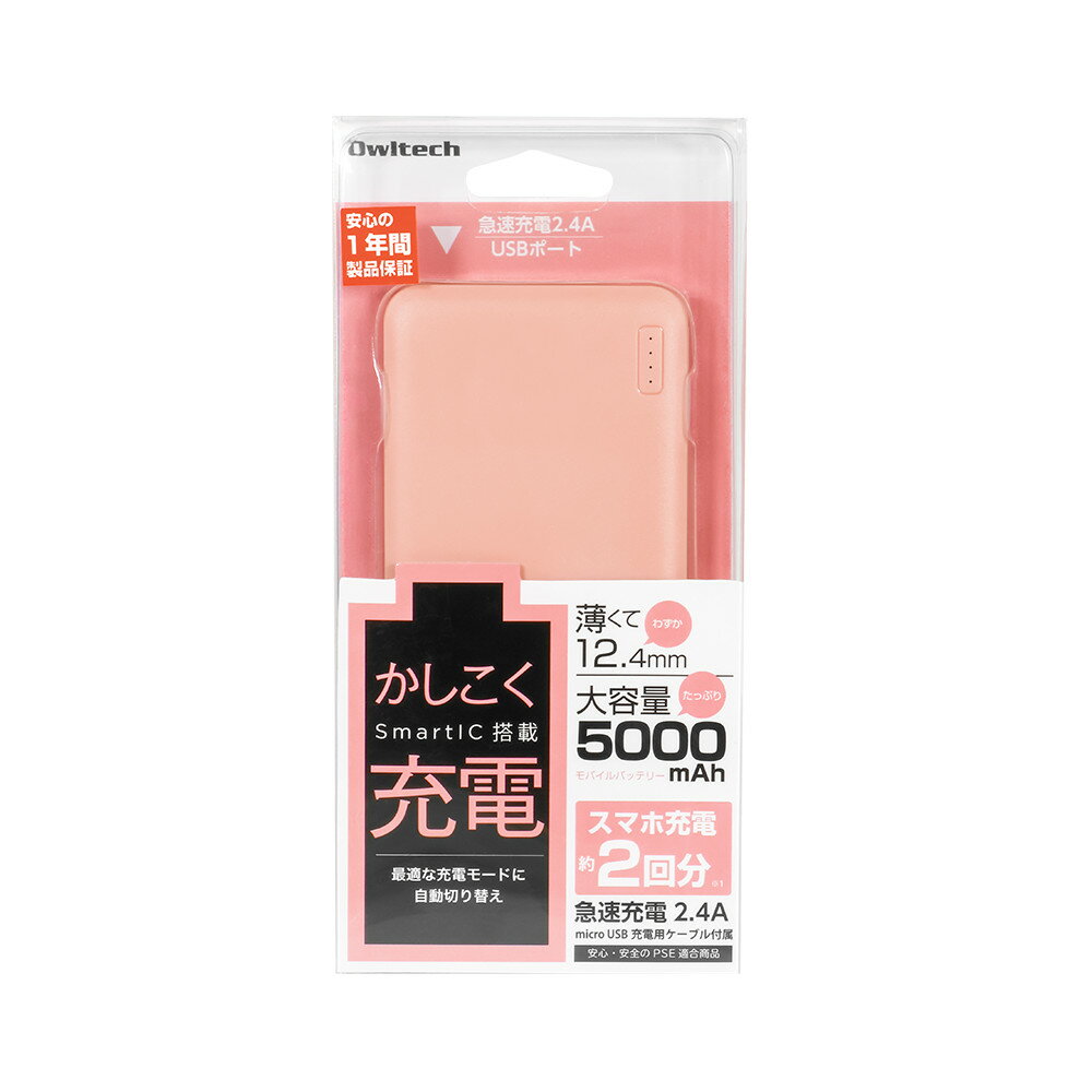 モバイルバッテリー 国内メーカー品 5000mAh モバイル