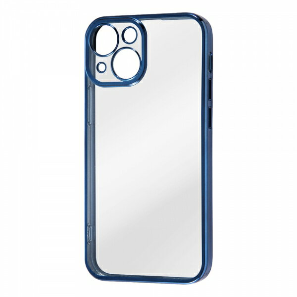 FIT iPhone 13 mini 国内メーカー品 Perfect Fit メタリック ケース ブルー シンプル スマホケース 携帯ケース けいたいケース アイフォン13ミニ ドコモ au ソフトバンク