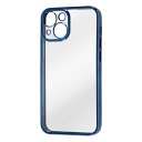 iPhone 13 mini 国内メーカー品 Perfect Fit メタリック ケース ブルー シンプル スマホケース 携帯ケース けいたいケース アイフォン13ミニ ドコモ au ソフトバンク