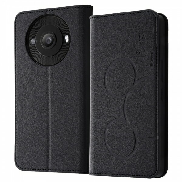 AQUOS R8 Pro 国内メーカー品 ケース カバー AQUOSR8Pro アクオスアールエイトプロ 携帯ケース ディズニーキャラクター 耐衝撃 手帳型レザーケース シンプル ミッキーマウス docomo ドコモ softbank SH-51D アンドロイド