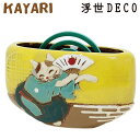 【 蚊取り線香入れ 送料無料 】 浮世DECO 蚊遣り おめでた 猫 縦型 薄型 コンパクト 【 蚊やり かやり 陶器 セラミック 蚊取り線香容器 蚊取り線香ホ...