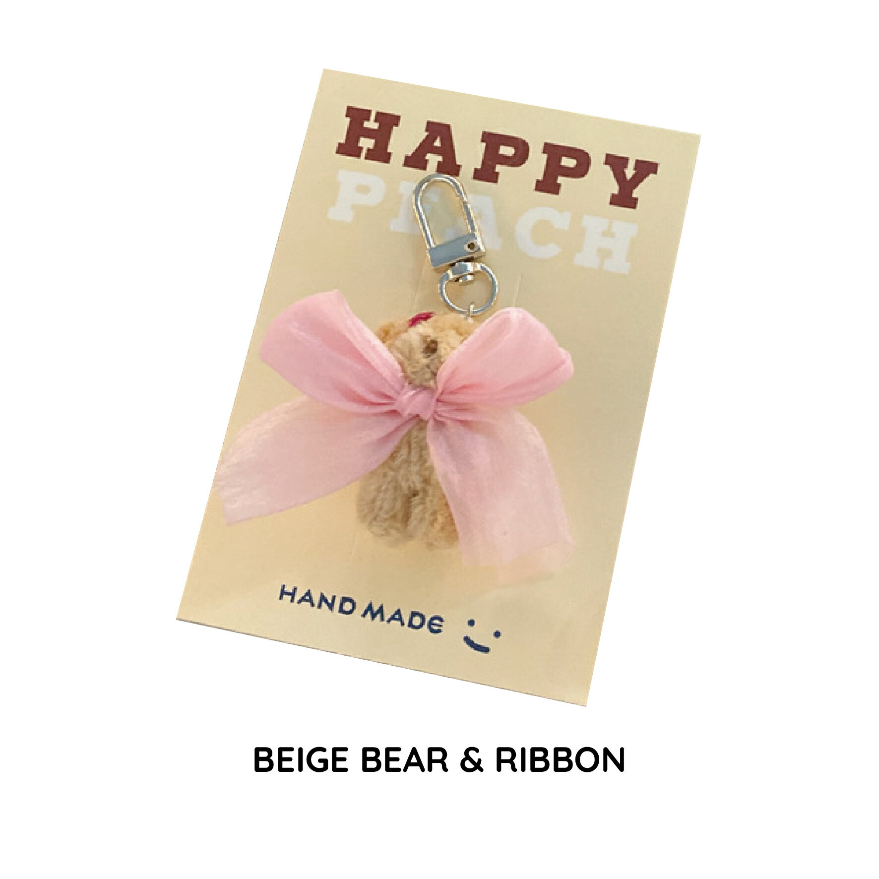 【BanchaBancha スニーカーデコレーション ベージュベアー＆リボン】シューズアクセサリー パンプス 靴..