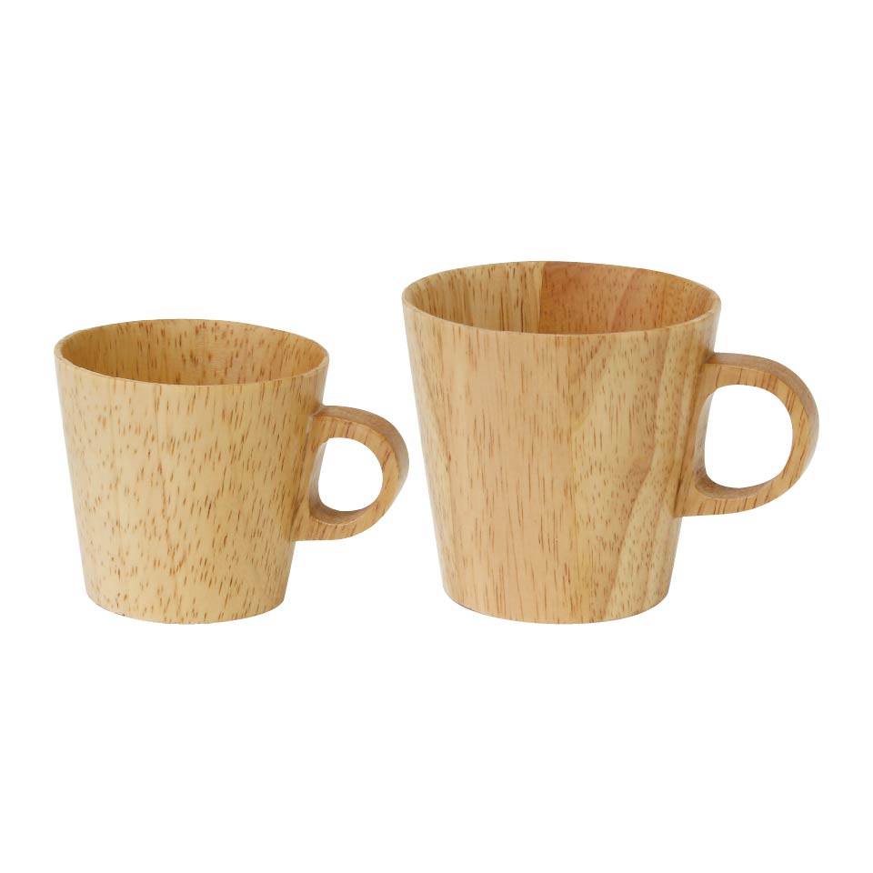 【木製食器】 ラバーウッド マグ Sサイズ Lサイズ 【おうち時間 おうちカフェ 木の食器 コップ カップ ..