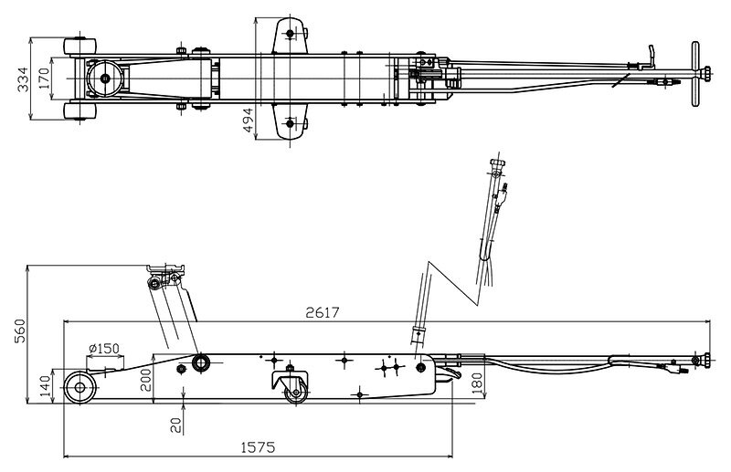 マサダ製作所 エアージャッキ（10t）[ASJ-100ML]【代引不可】【車上渡し】