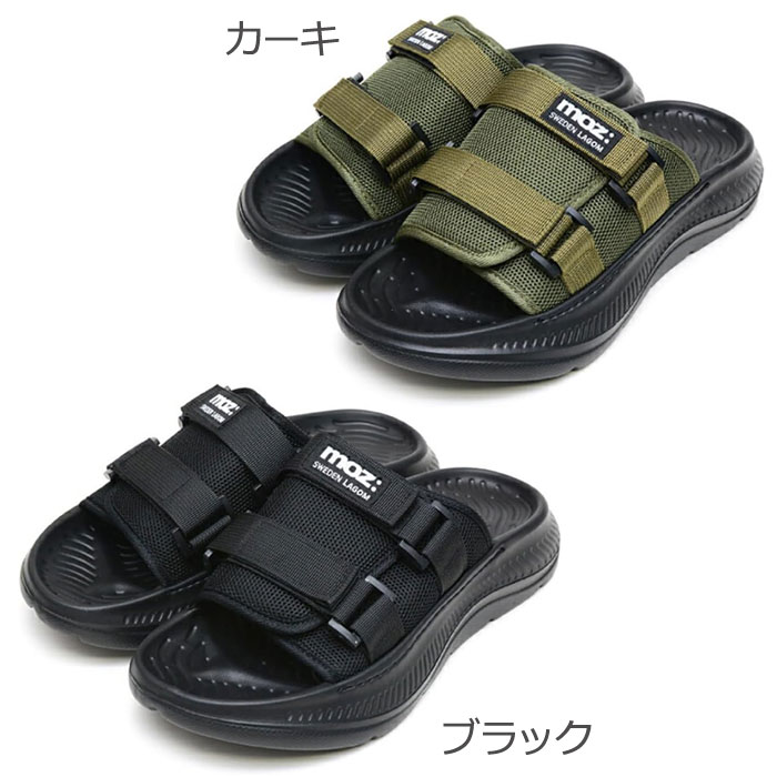 MOZ モズ メンズサンダル ベルト シャワーサンダル ベルクロ 厚底 MOZ6821