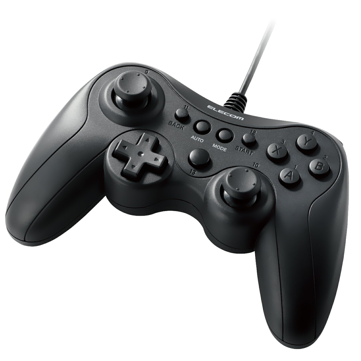 [ELECOM]ゲームパッド PC コントローラー USB接続 Xinput Xbox系ボタン配置 13ボタン 連射 軽量 【 Windows 11 10 パソコン Steam 各種ゲーム 対応 】 ブラック JC-GP20XBK/JCGP20XBK