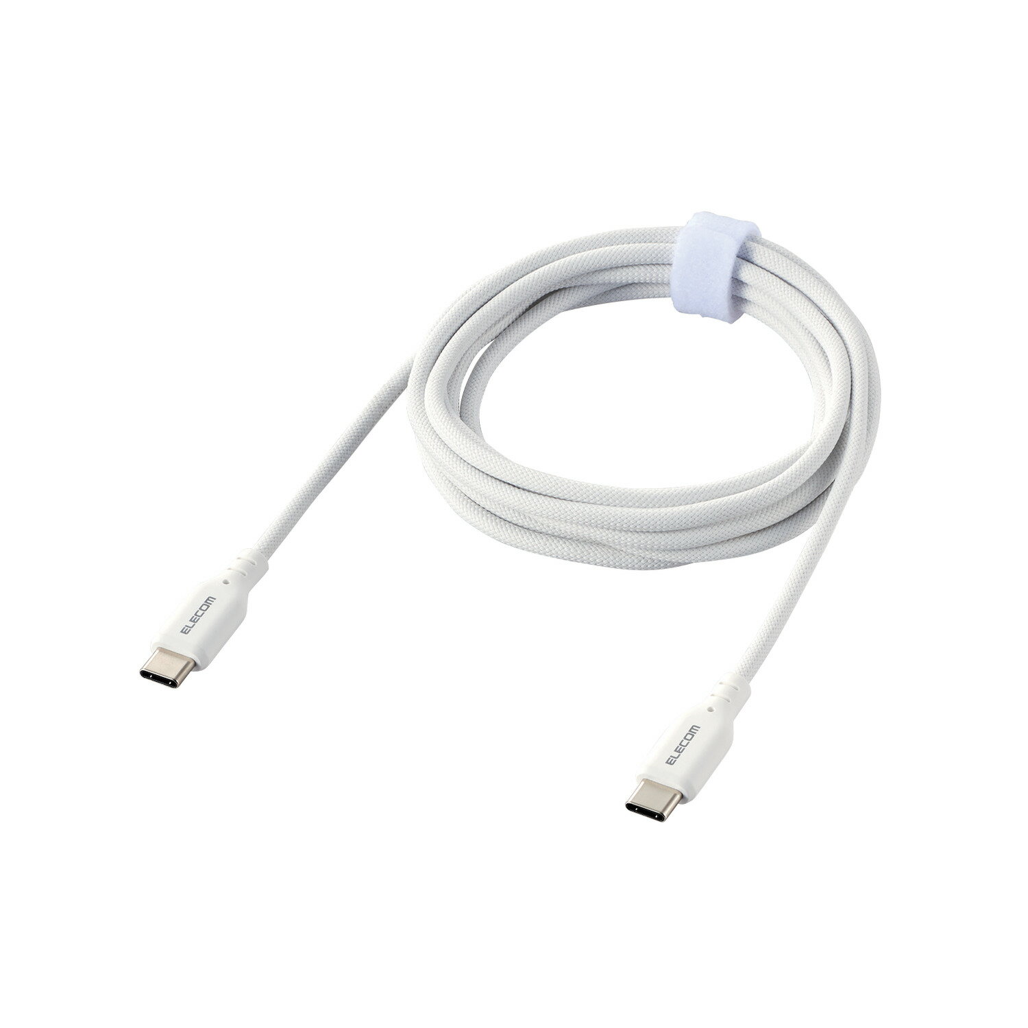 [ELECOM]USB Type C ケーブル ( タイプ C to C ) 2m PD 60W 断線しにくい シリコン素材 やわらかい 【 iPhone PC スマホ 等 Type-C 機器対応 】 ホワイト MPA-CCSSM20WH/MPACCSSM20WH